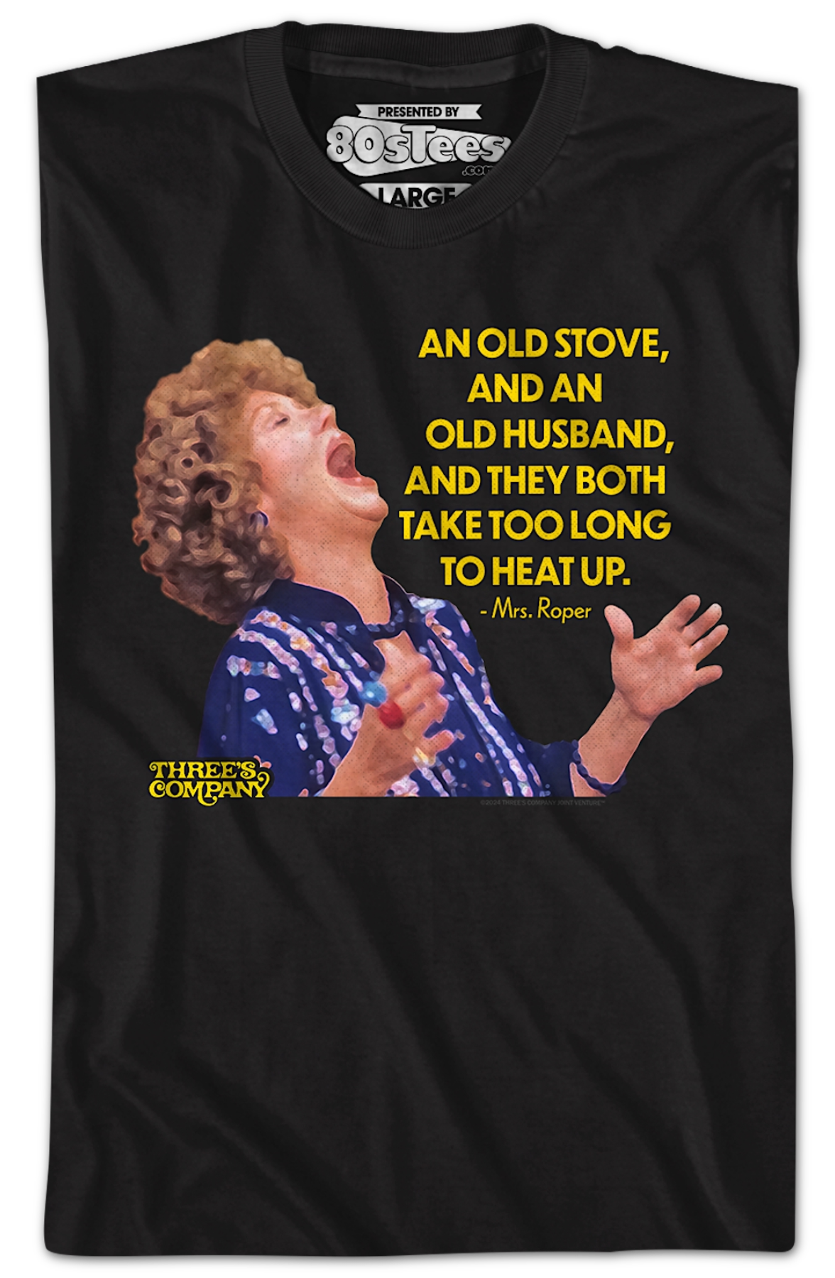 Old Stove Old Husband Three's Company T-Shirt