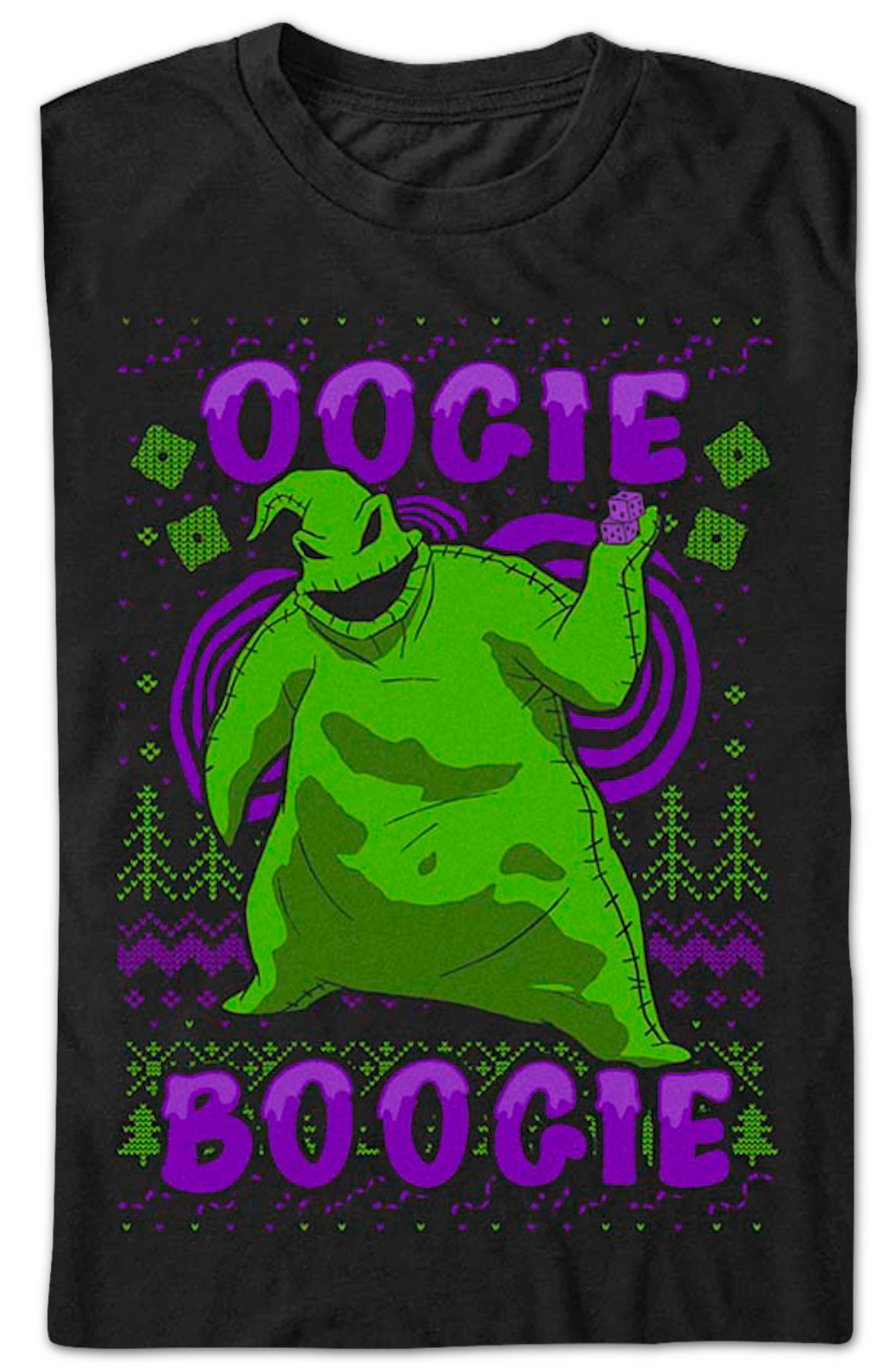 Oogie Boogie Faux Ugly Sweater Nightmare Before Christmas T-Shirt