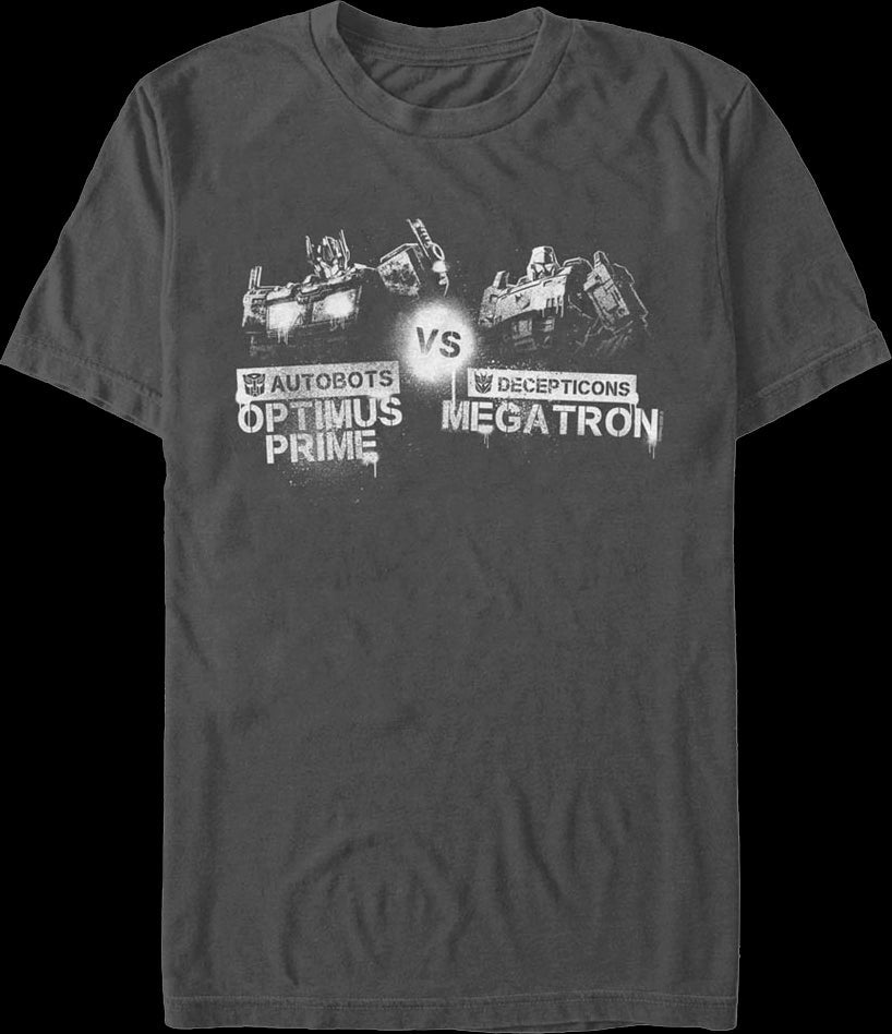 Optimus Prime vs Megatron Transformers T-Shirt