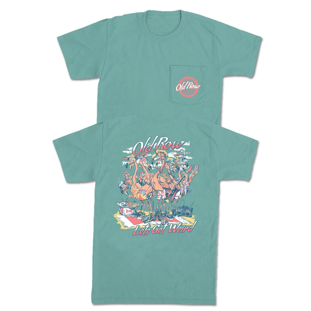 Let's Get Weird Flamingo Pocket Tee