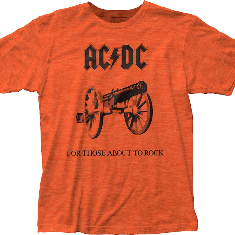 Orange For Those About To Rock Cannon ACDC Shirt