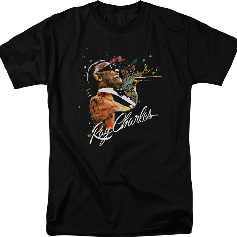 Paint Splatter Ray Charles T-Shirt