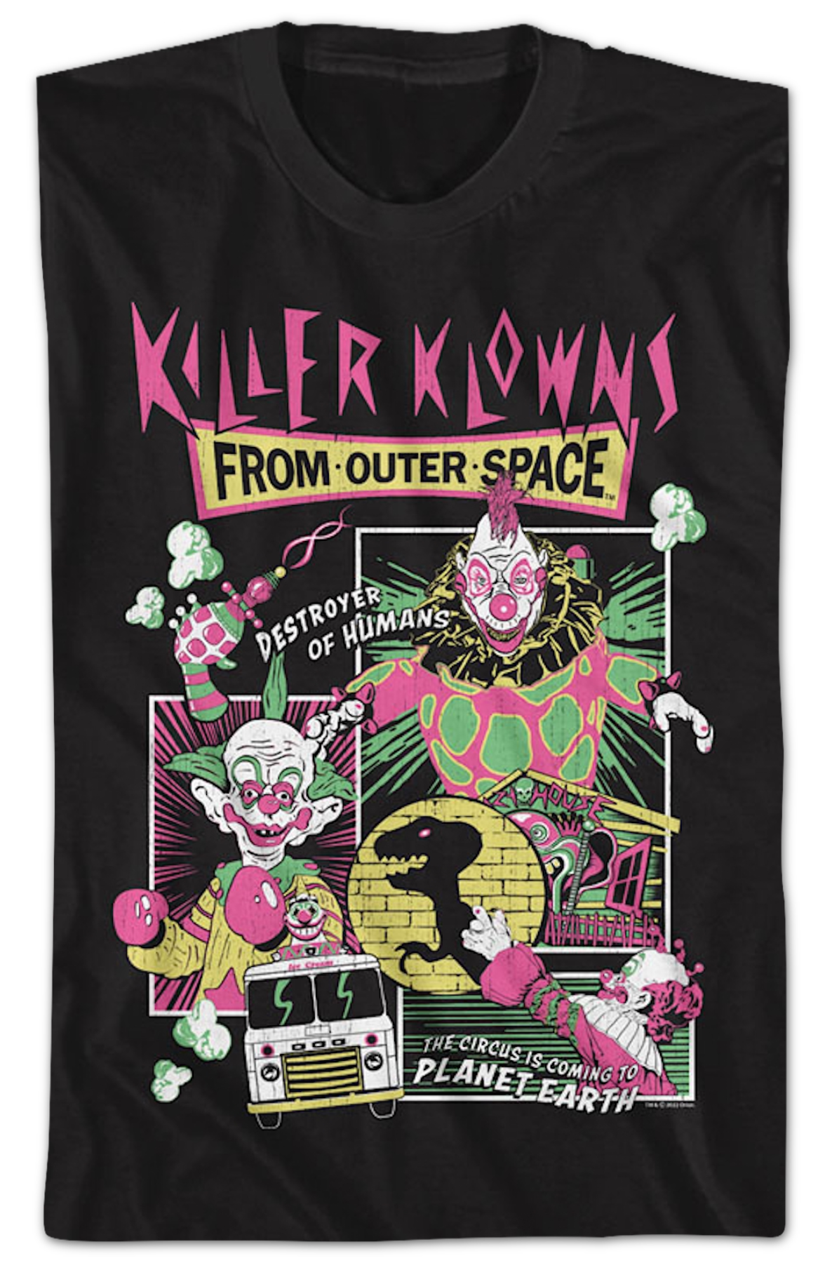 Panel Collage Killer Klowns From Outer Space T-Shirt