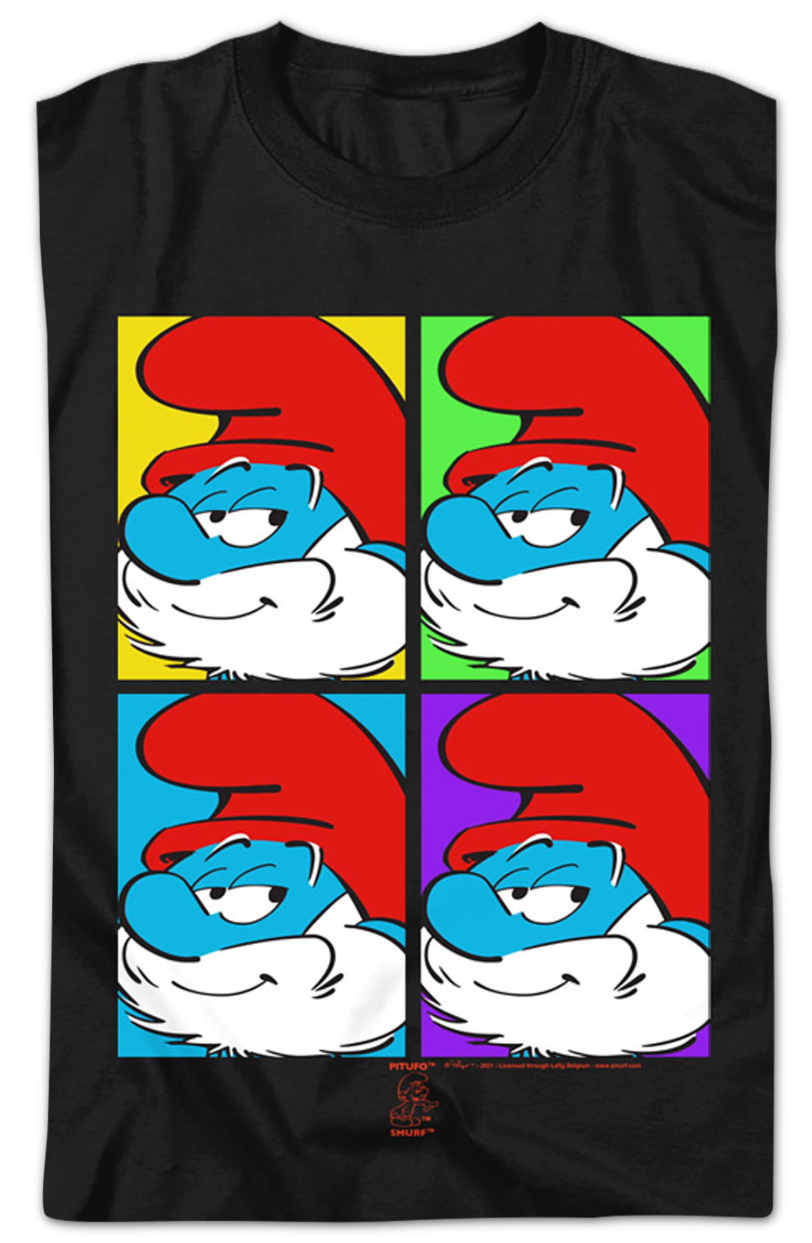 Papa Smurf Pop Art Smurfs T-Shirt