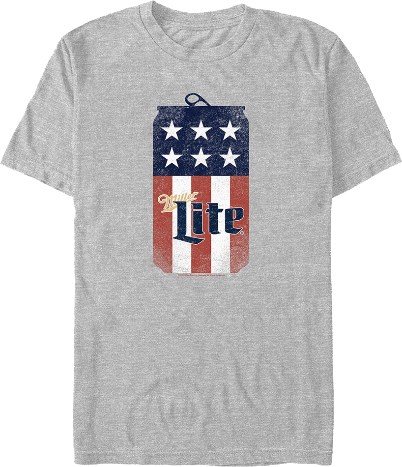 Patriotic Beer Can Miller Lite T-Shirt
