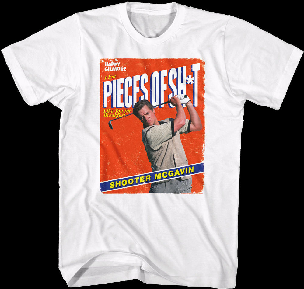 Pieces Of Shit Cereal Box Happy Gilmore T-Shirt