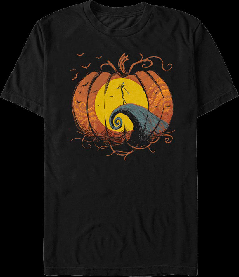 Pumpkin Silhouette Nightmare Before Christmas T-Shirt