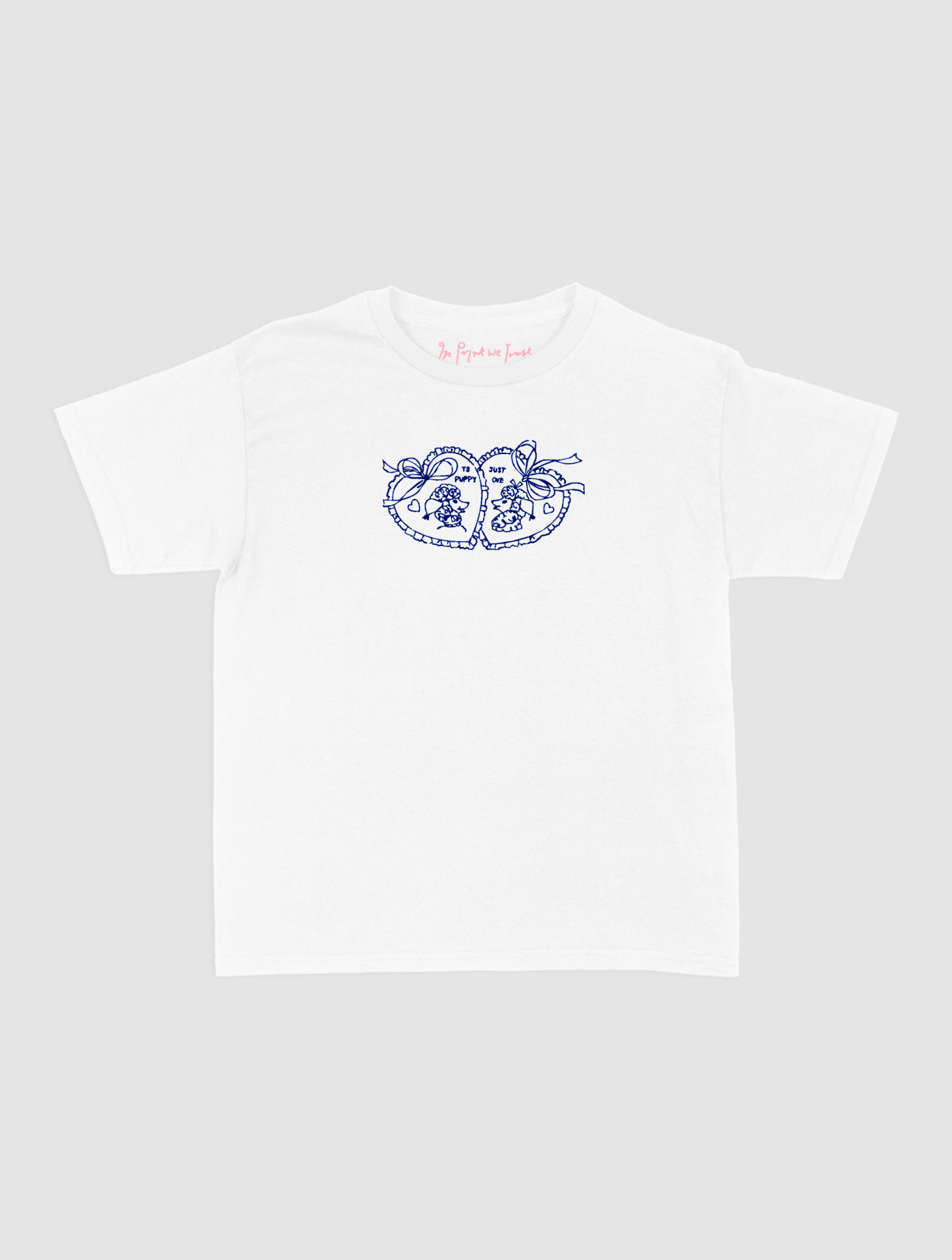 puppy love embroidered baby tee