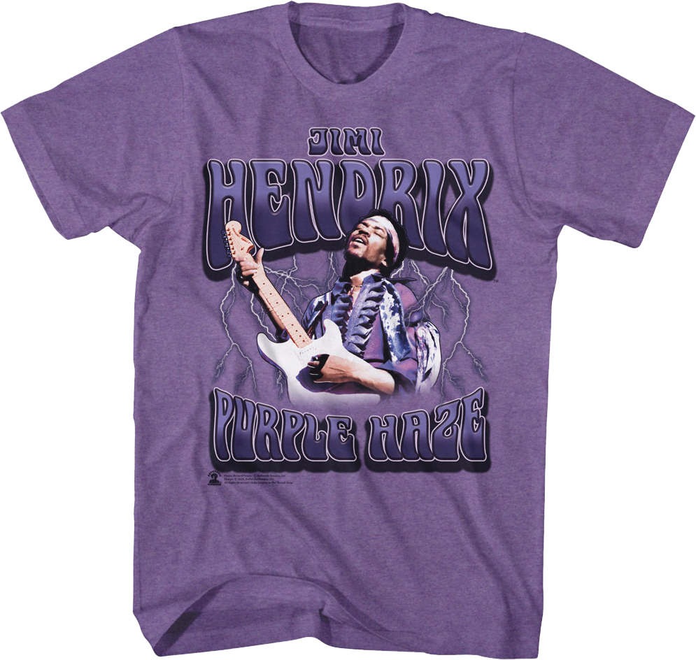 Purple Haze Lightning Jimi Hendrix T-Shirt