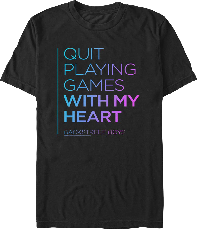 Quit Playing Games With My Heart Backstreet Boys T-Shirt