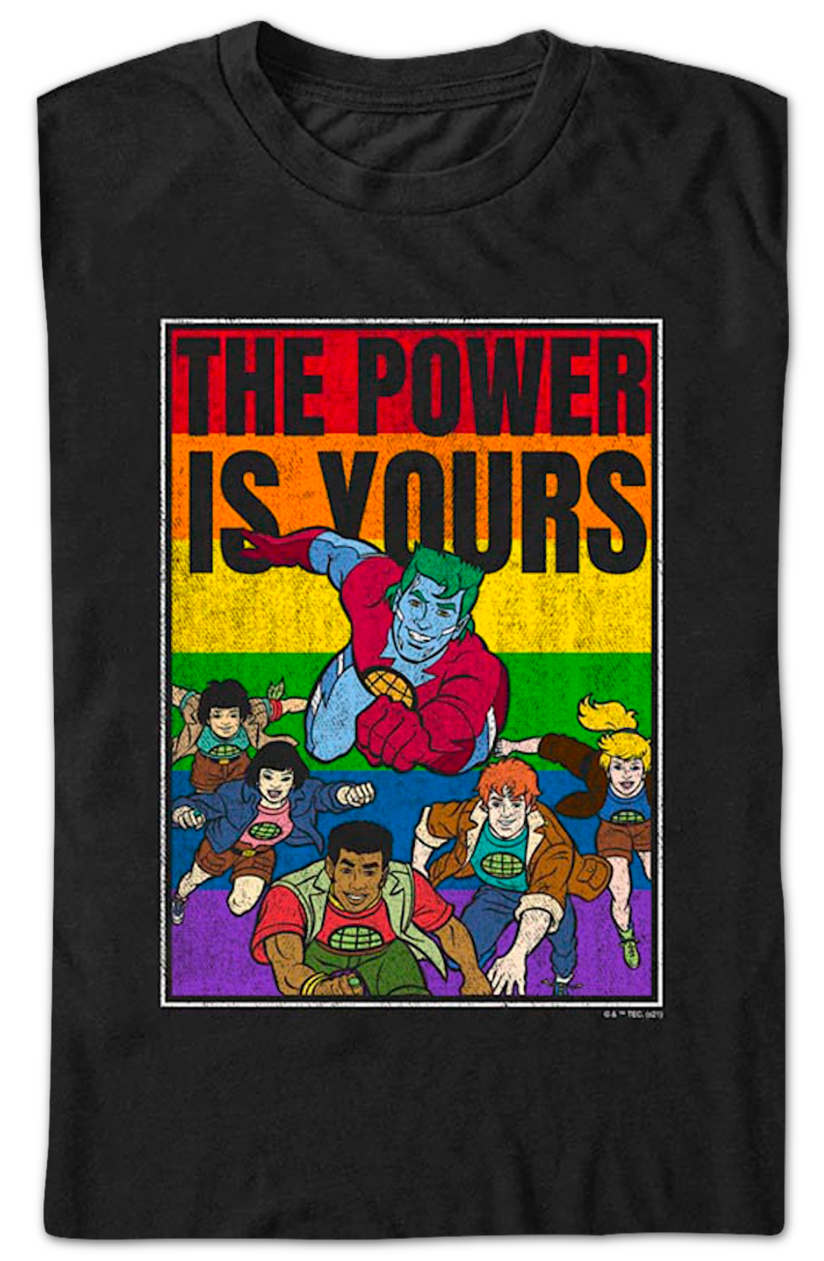 Rainbow Power Is Yours Captain Planet T-Shirt