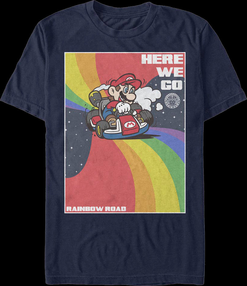 Rainbow Road Mario Kart T-Shirt