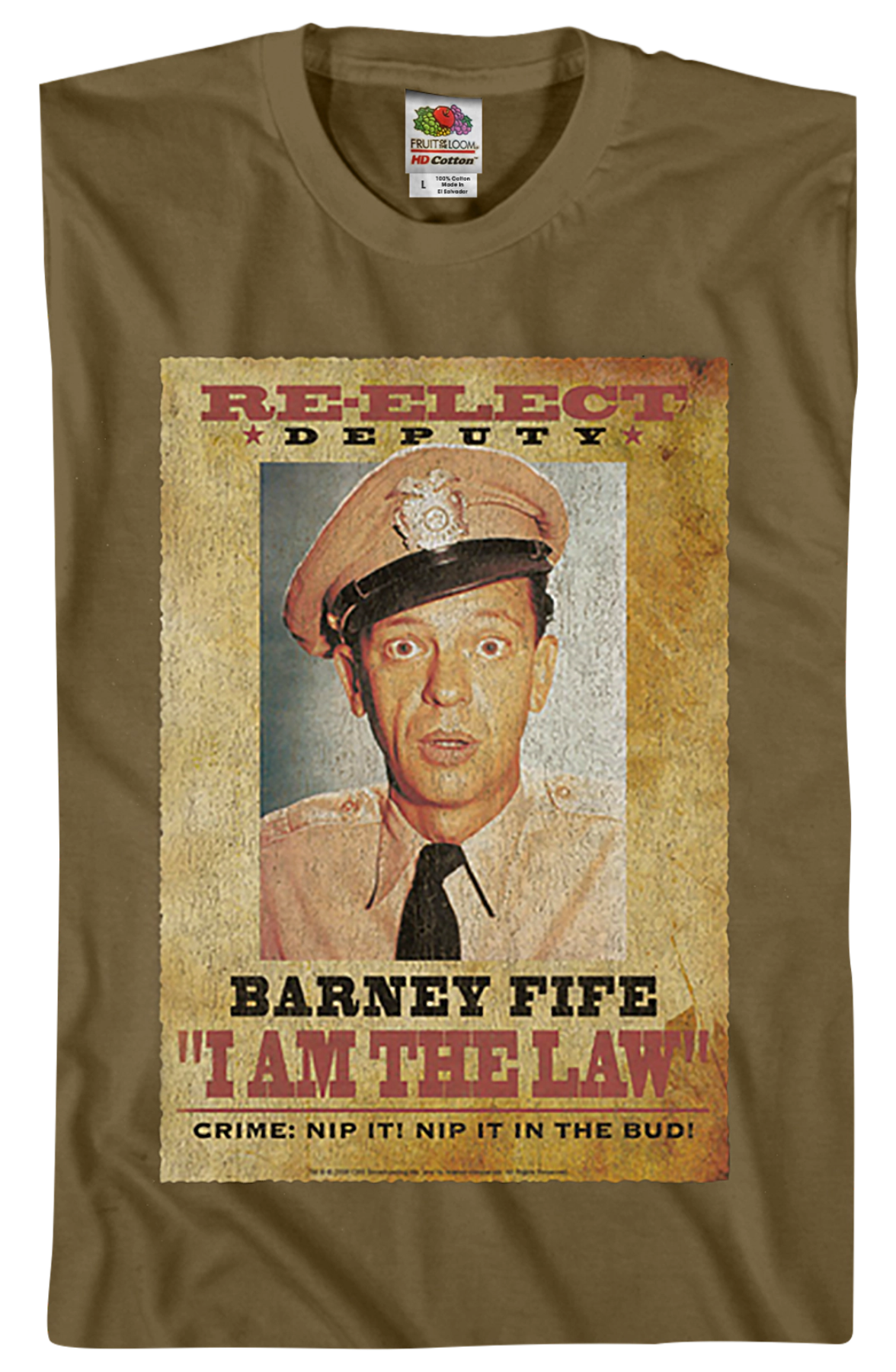 Re-Elect Deputy Barney Fife Andy Giffith Show T-Shirt