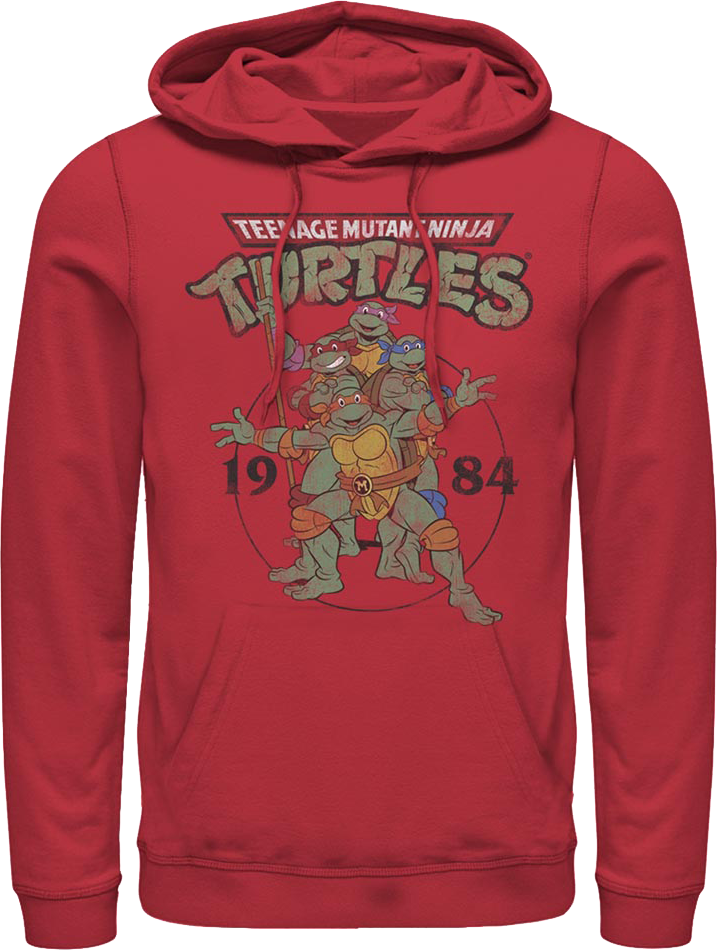 Red 1984 Teenage Mutant Ninja Turtles Hoodie