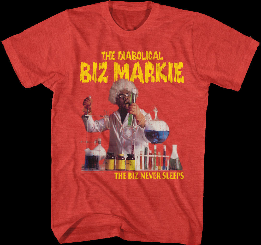 Red Biz Never Sleeps Biz Markie T-Shirt