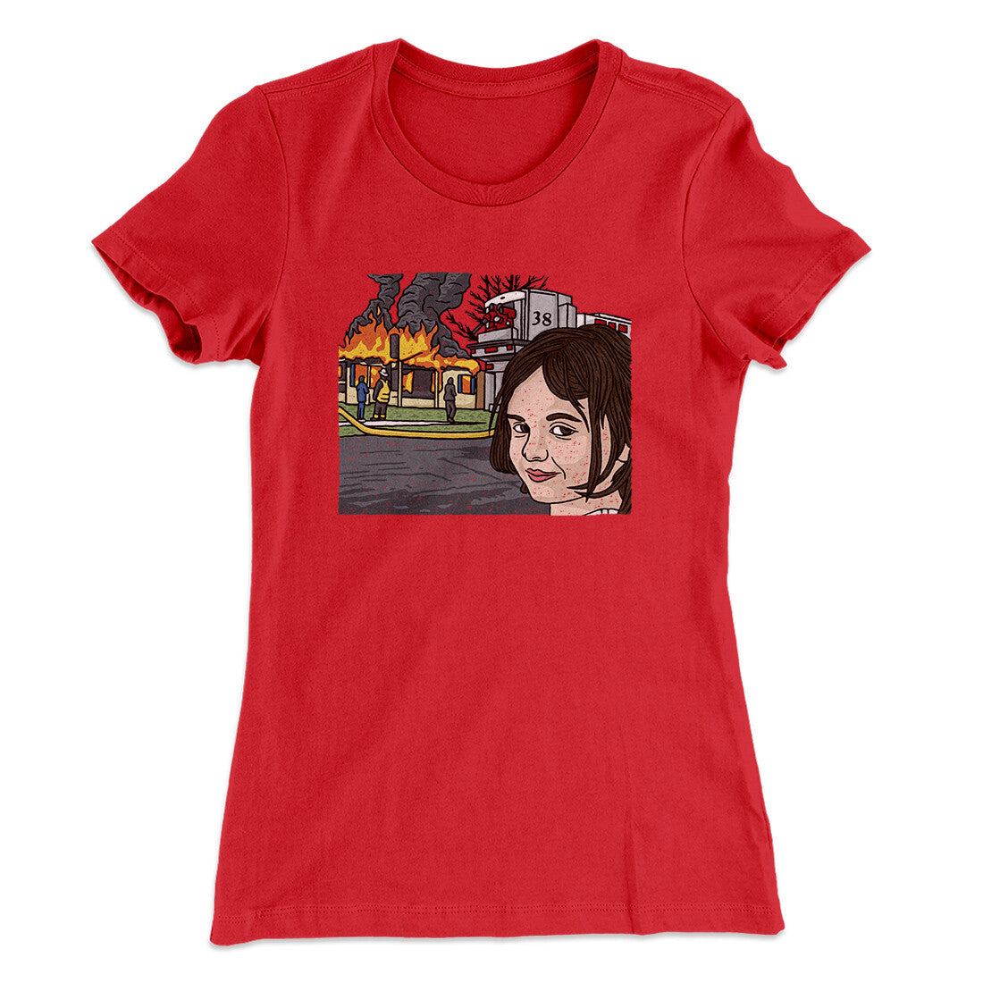 Disaster Girl Meme Funny Women's T-Shirt
