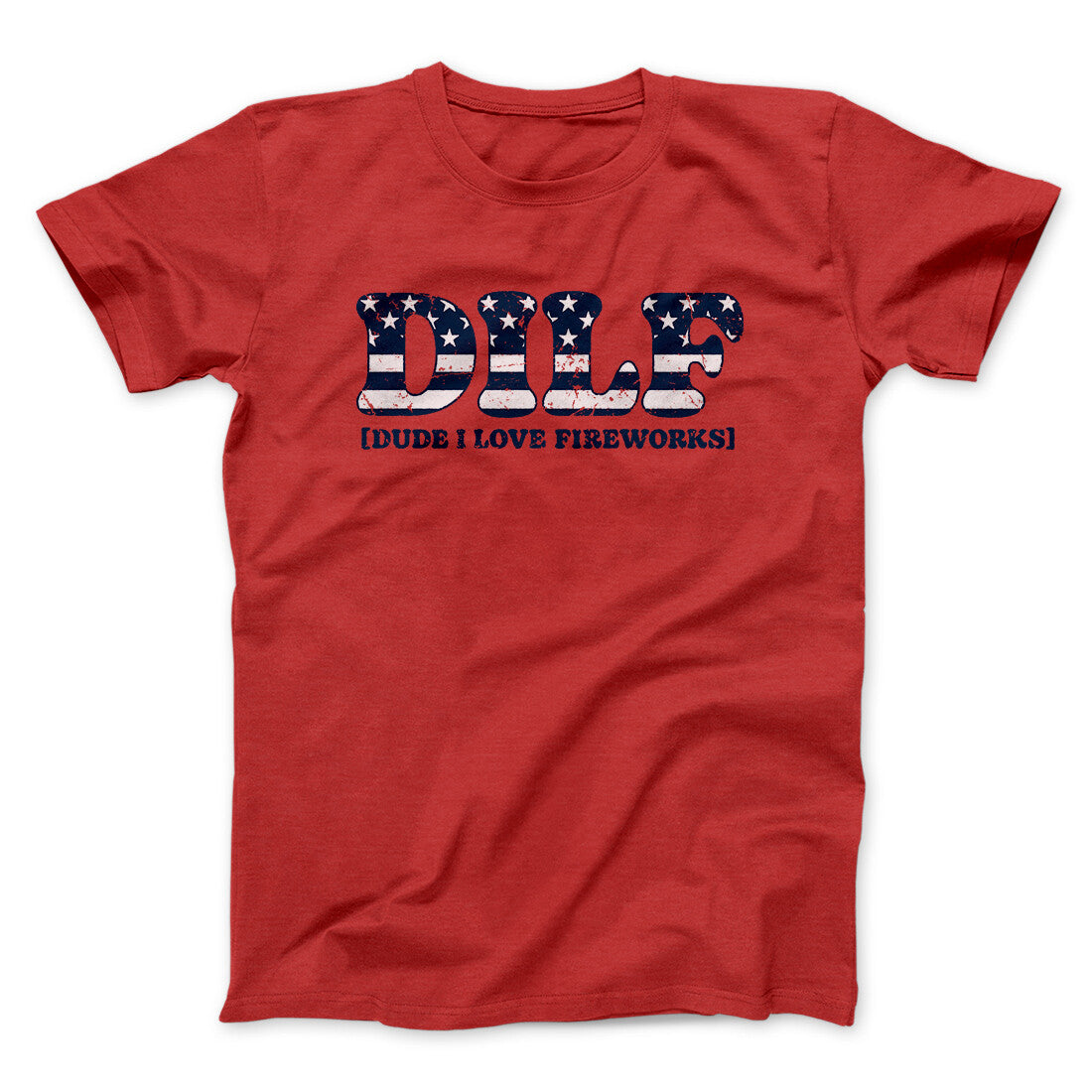 Dilf - Dude I Love Fireworks Men/Unisex T-Shirt