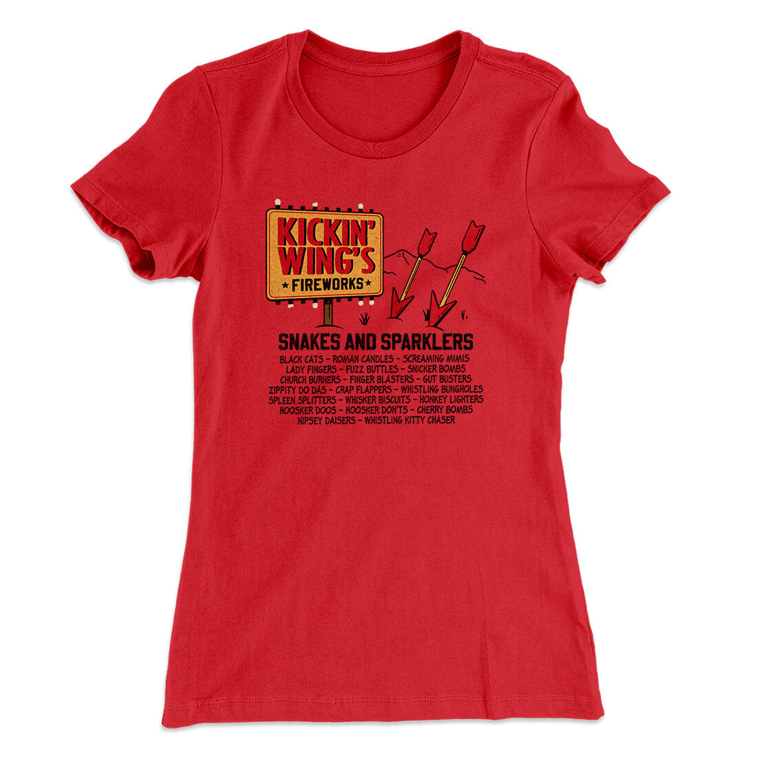 Kickin' Wing's Fireworks Women's T-Shirt