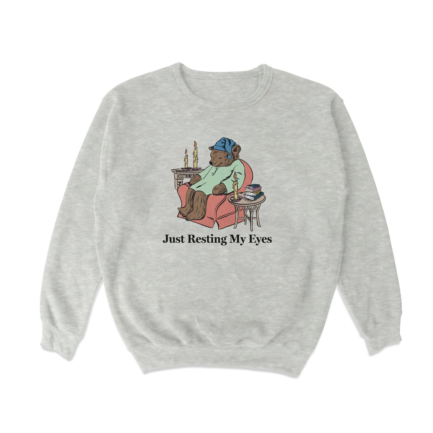 Resting My Eyes Bear Crewneck Sweatshirt
