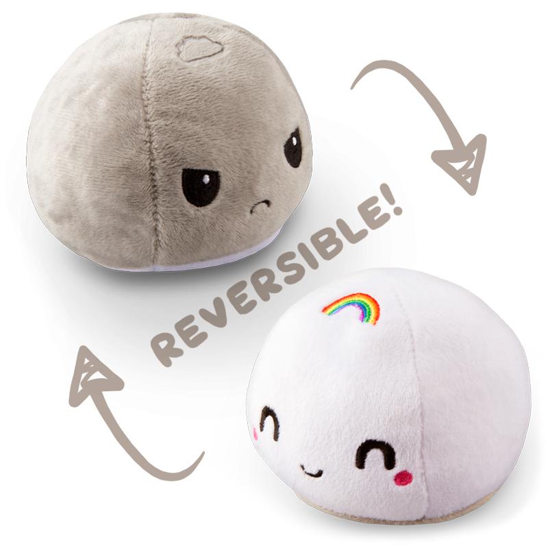 TeeTurtle Reversible Ball Plushie (Stormcloud + Rainbow)