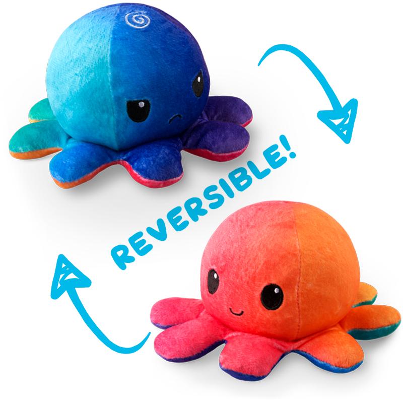 TeeTurtle Reversible Octopus Plushie (Mermaid + Sunset)