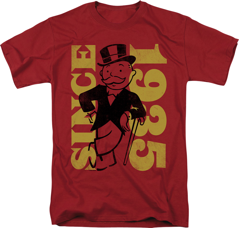 Rich Uncle Pennybags Since 1935 Monopoly T-Shirt