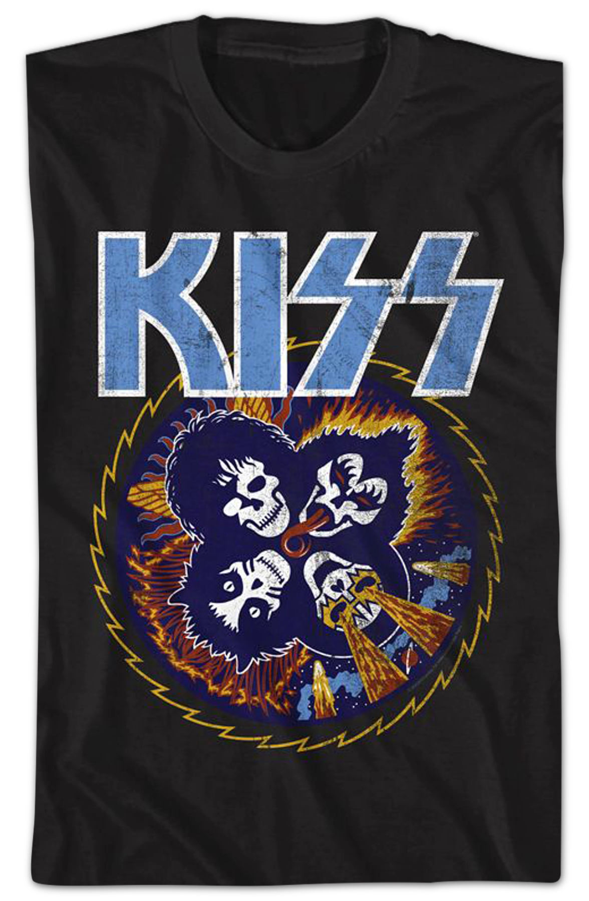 Rock and Roll Over Skulls KISS T-Shirt