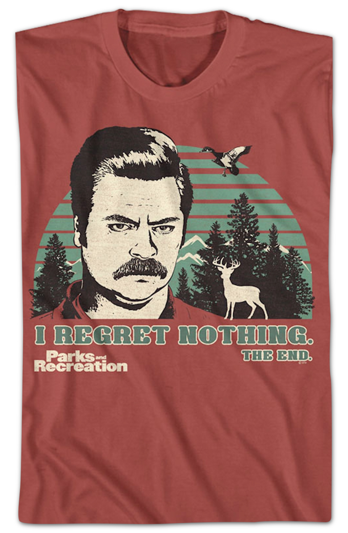 Ron Swanson I Regret Nothing Parks And Recreation T-Shirt