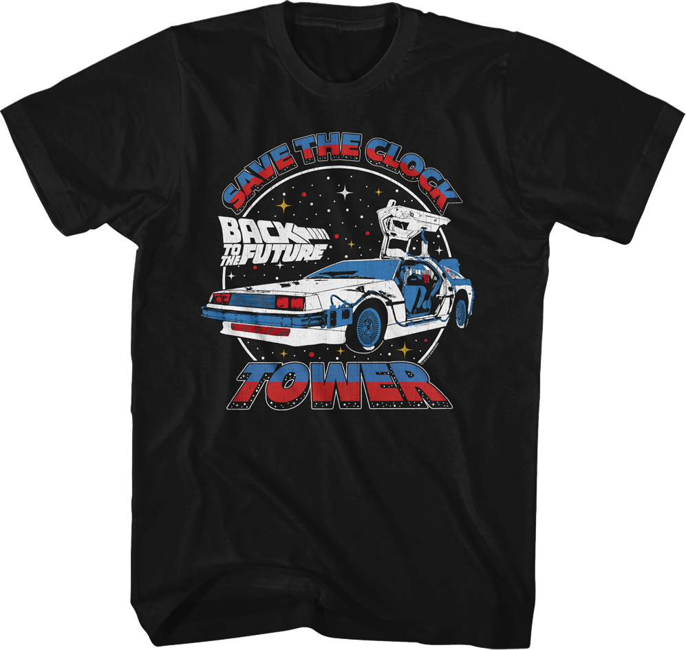 Save The Clock Tower Split Color Back To The Future T-Shirt