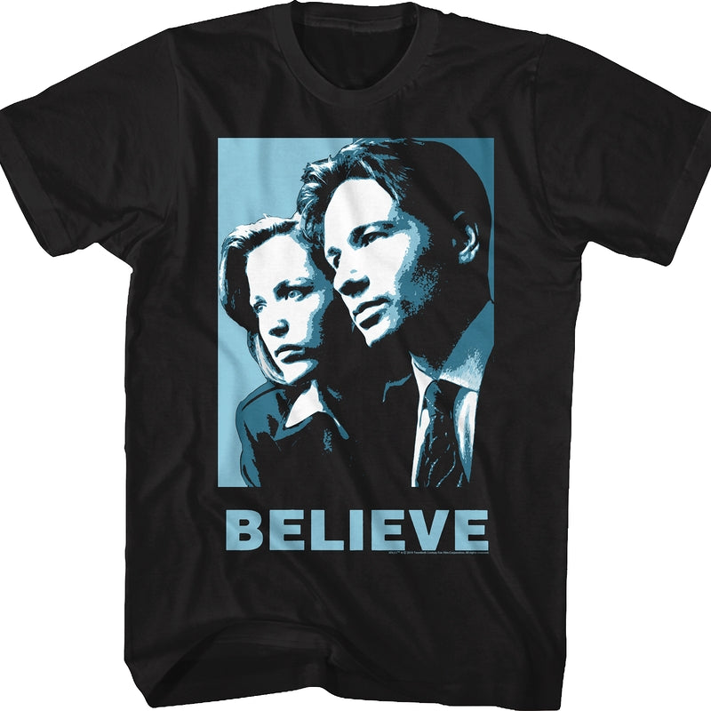 Scully and Mulder Believe X-Files T-Shirt