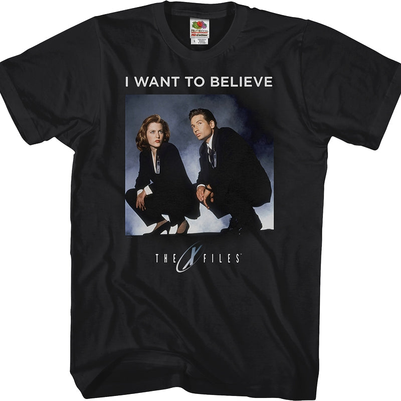 Scully and Mulder Want to Believe X-Files T-Shirt