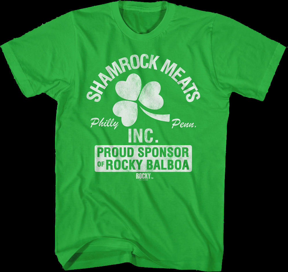 Shamrock Meats Proud Sponsor Of Rocky T-Shirt