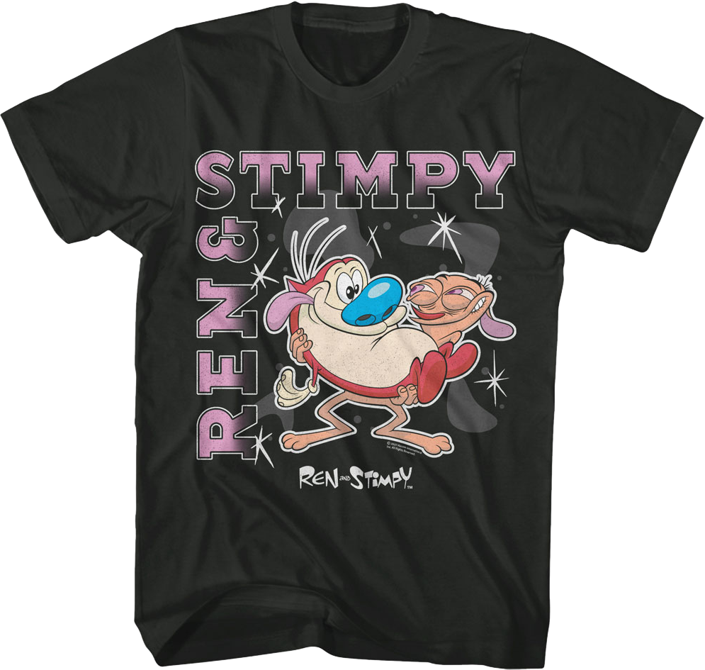 Shapes And Sparkles Ren And Stimpy T-Shirt