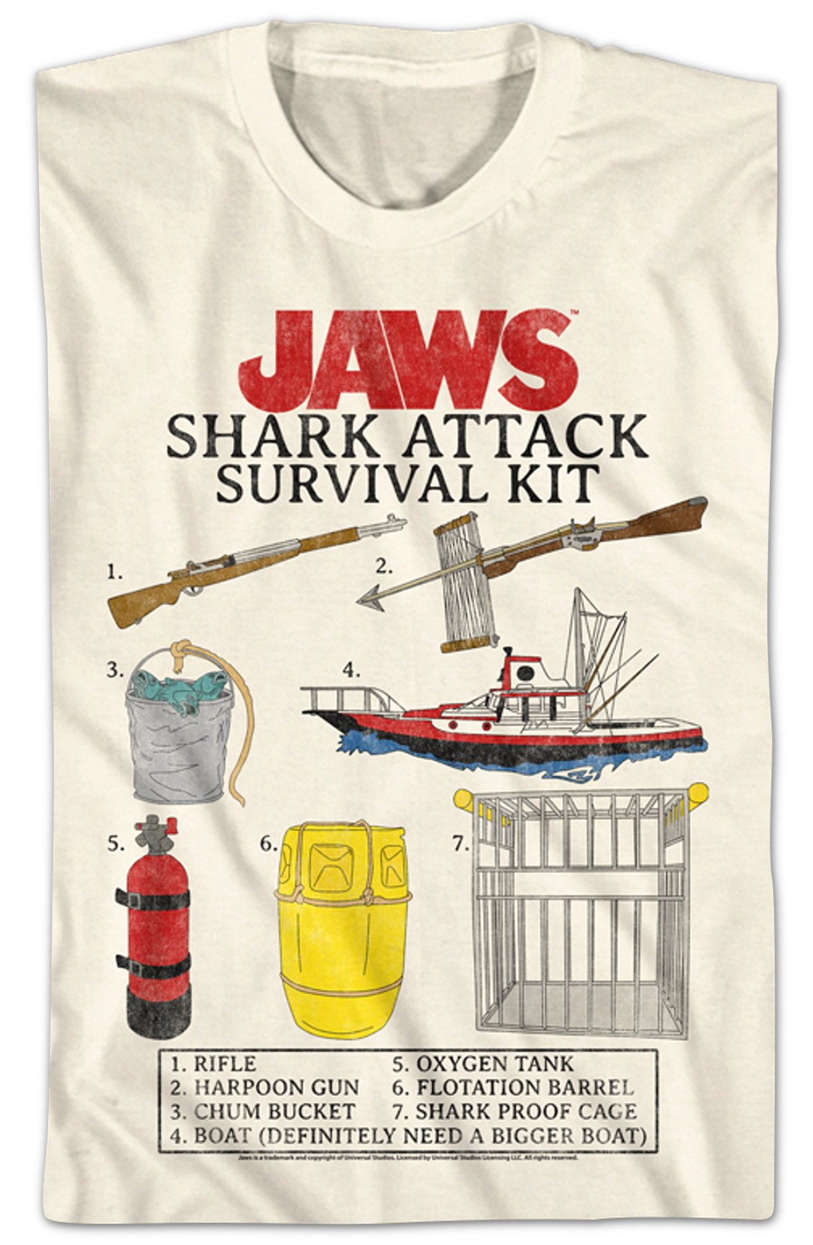 Shark Attack Survival Kit Jaws T-Shirt