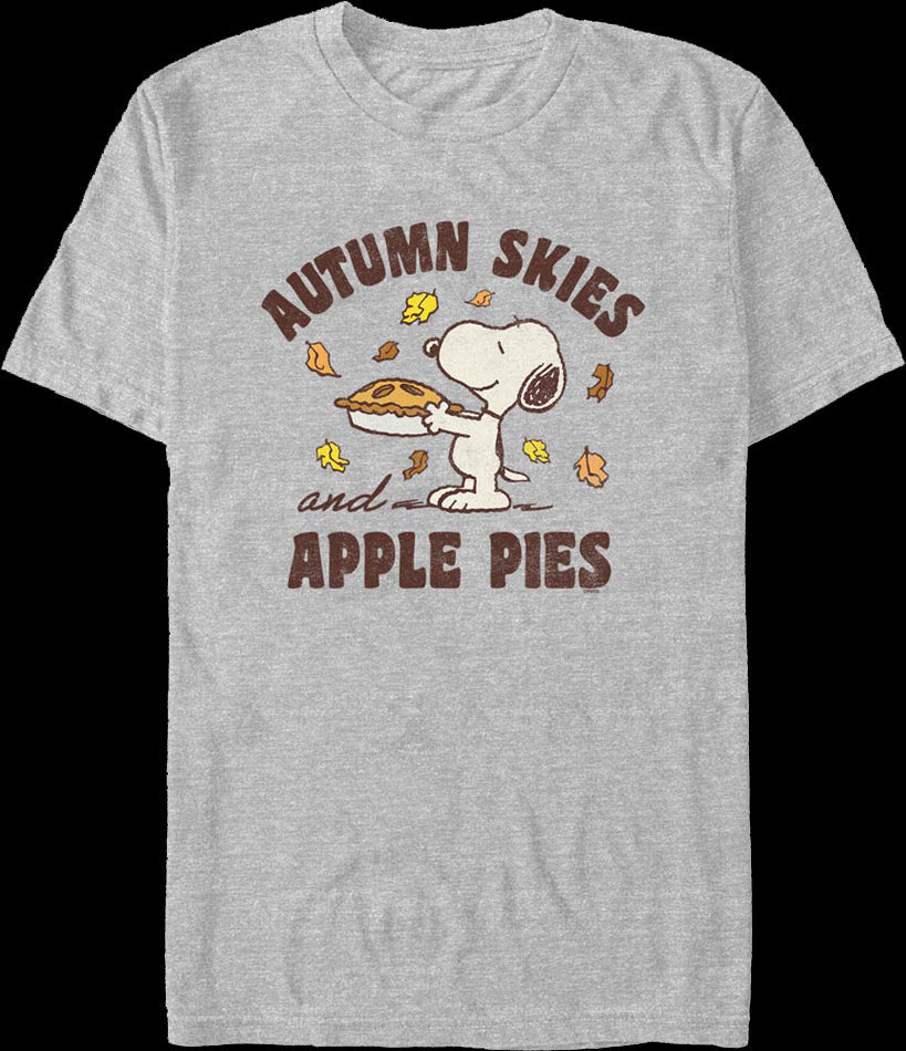 Snoopy Autumn Skies and Apple Pies Peanuts T-Shirt
