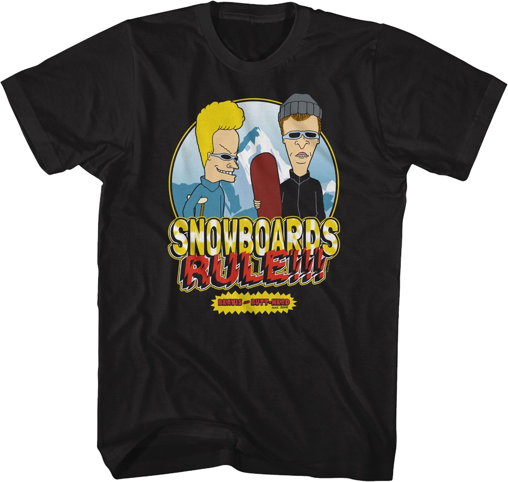 Snowboards Rule Beavis And Butt-Head T-Shirt
