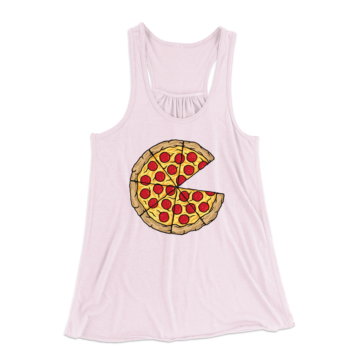 Pizza Slice Couple's Shirt Women's Flowey Racerback Tank Top Style001