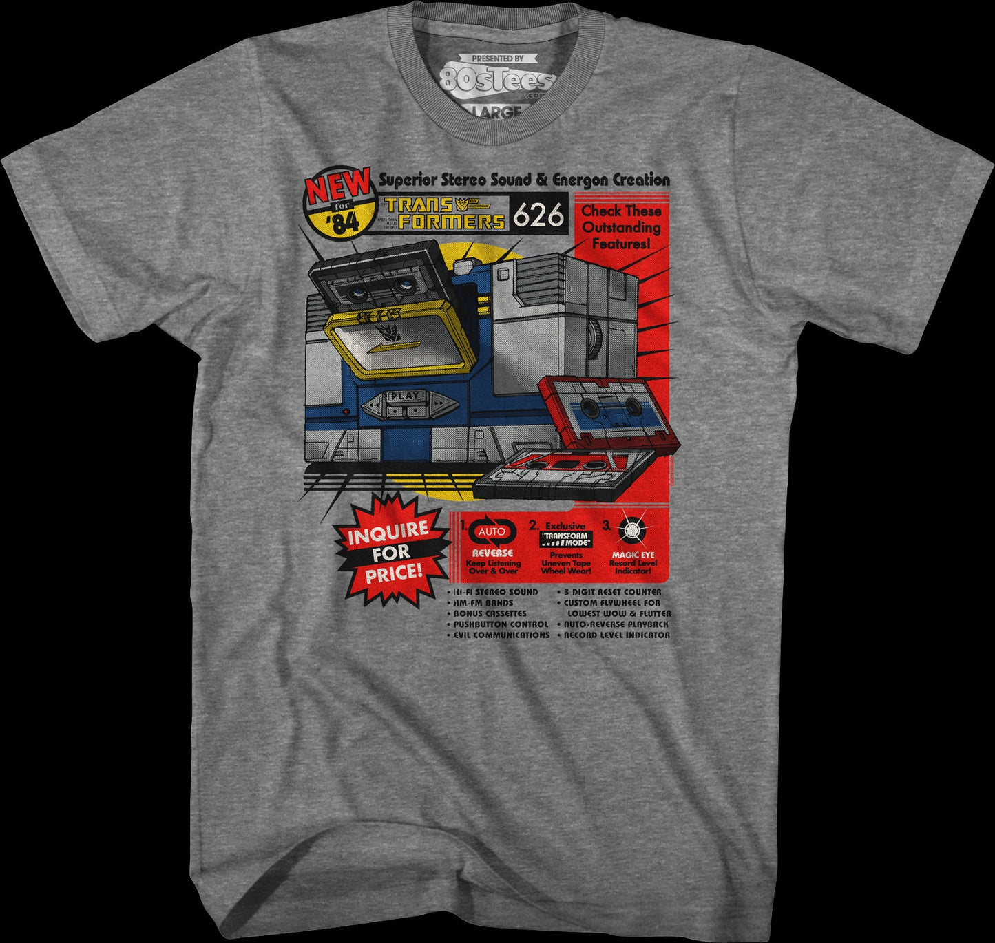Soundwave Stereo Cassette Transformers T-Shirt