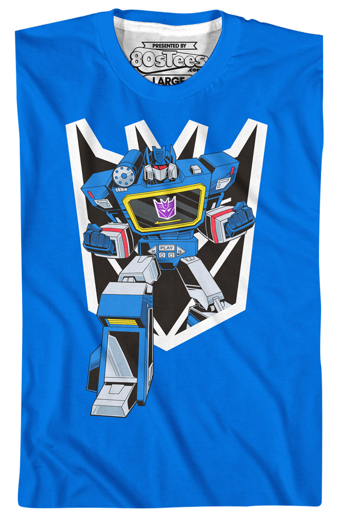 Soundwave Vintage Striped Sleeve Transformers T-Shirt