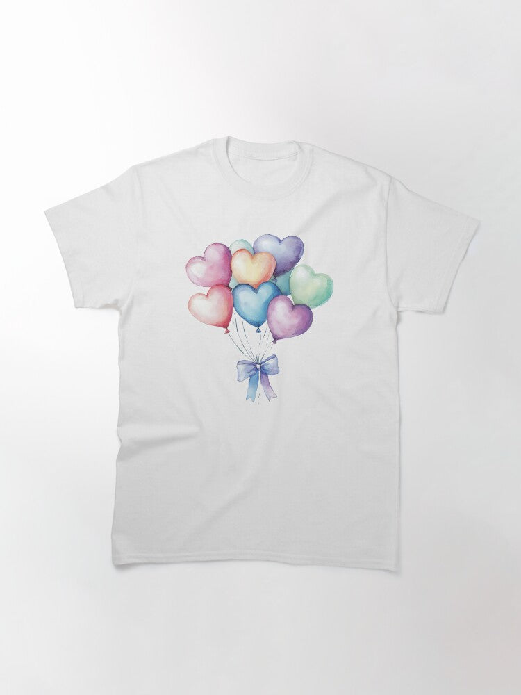 Multi-colored heart balloons Classic T-Shirt