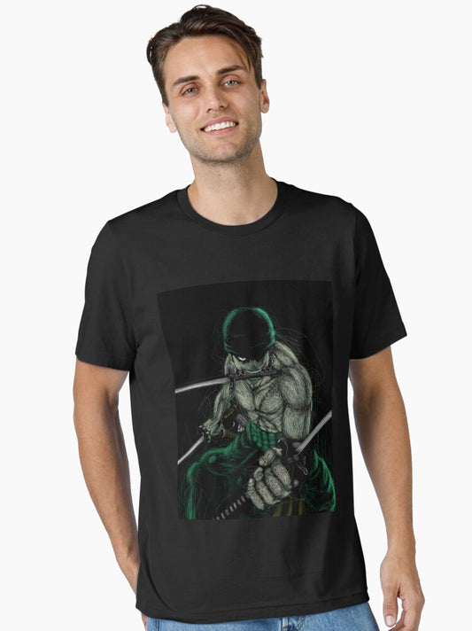 Roronoa Zoro With Scribbling Art Classic Essential T-Shirt