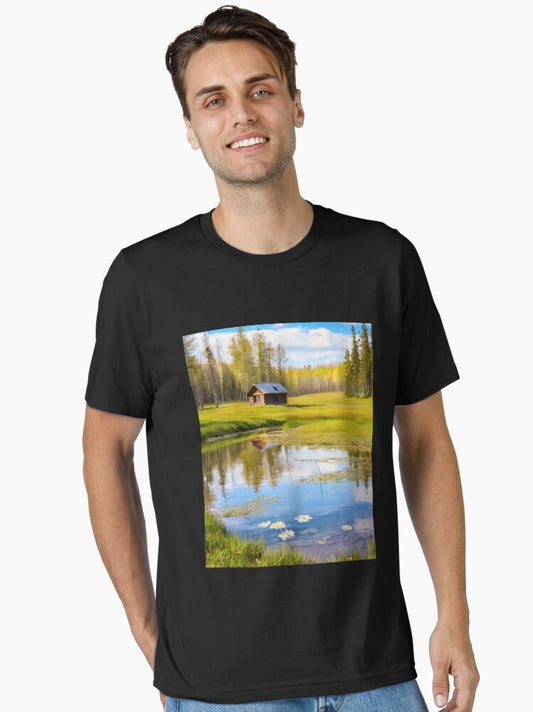 Forest View. Lake cottage Essential T-Shirt Style001