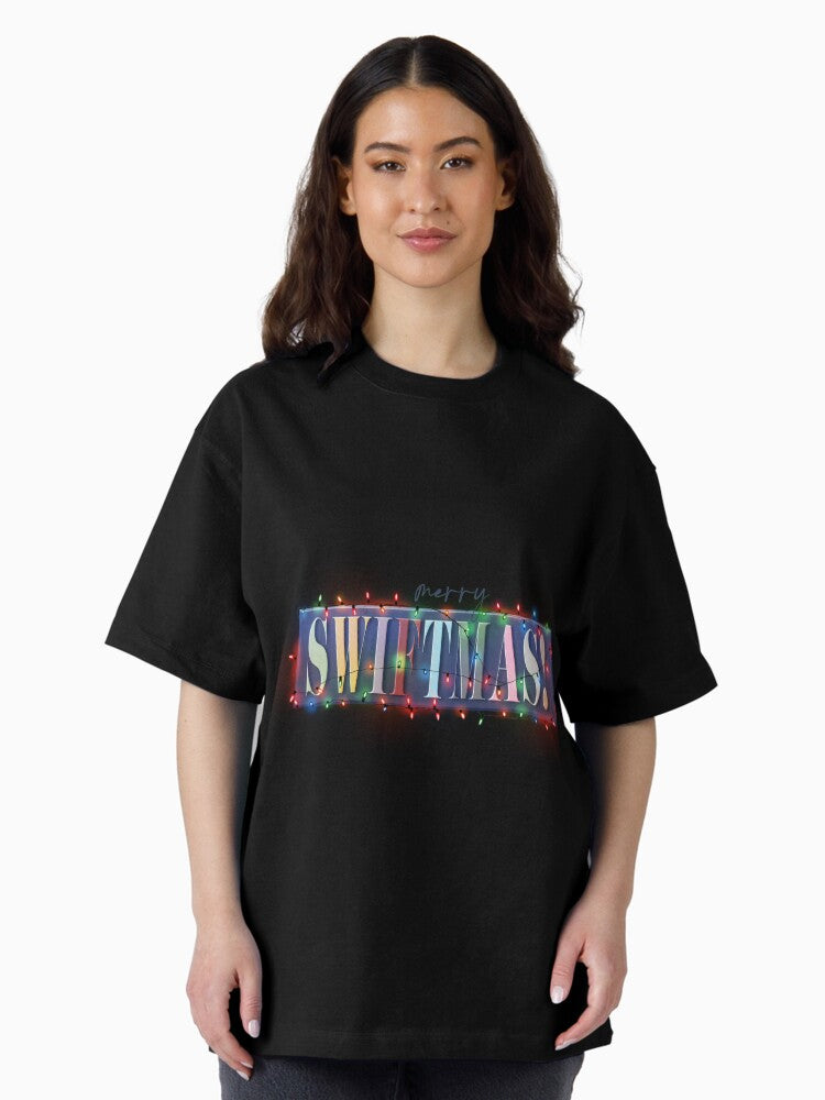 Merry Swiftmas Eras TS Oversized T-Shirt Style001