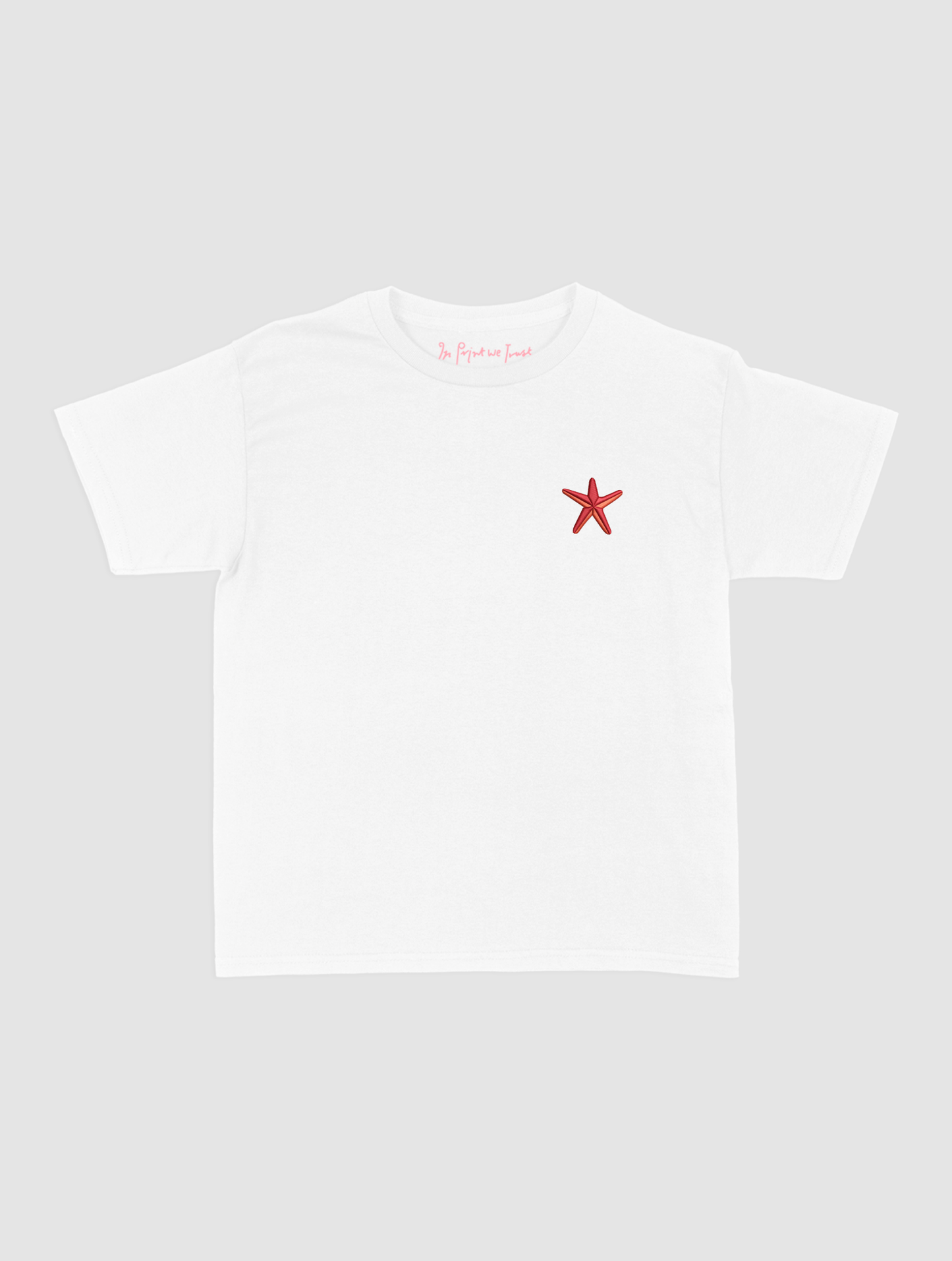 starfish embroidered baby tee