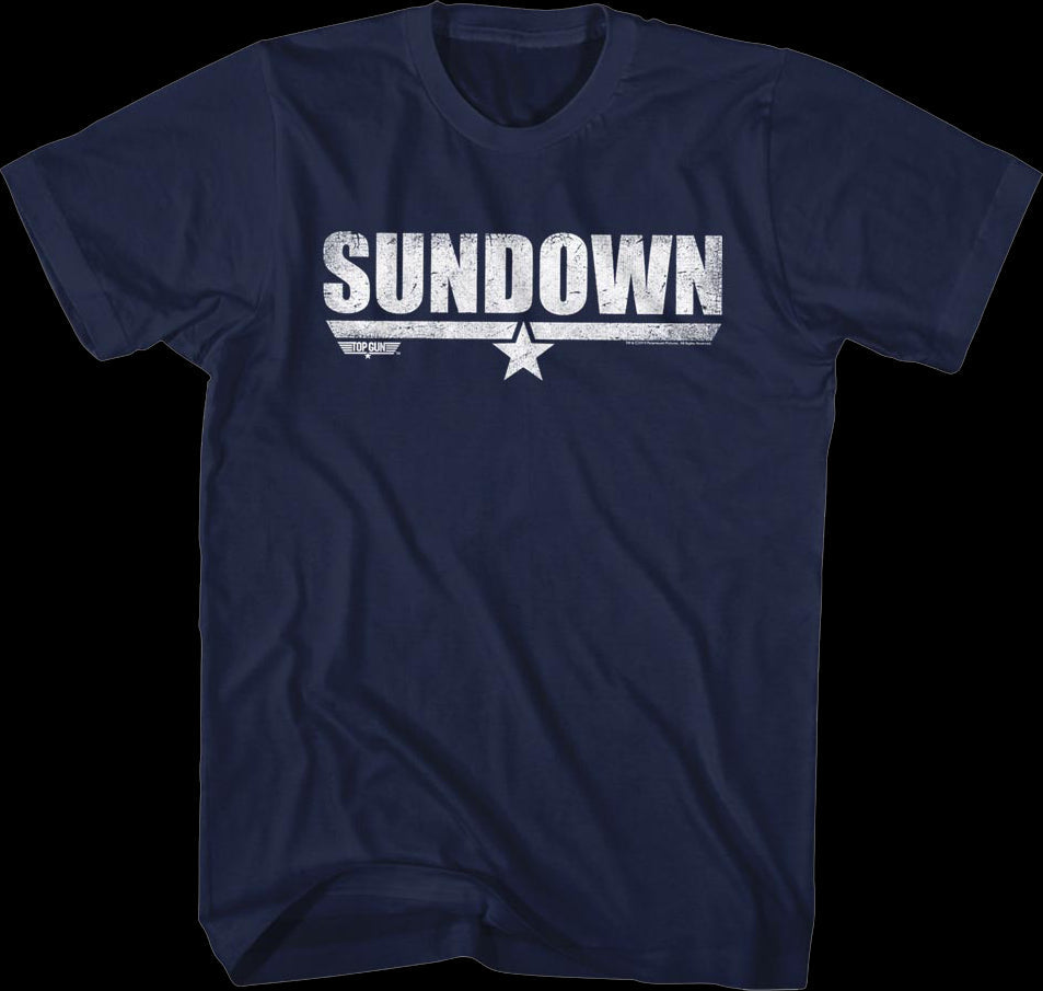 Distressed Sundown Top Gun T-Shirt