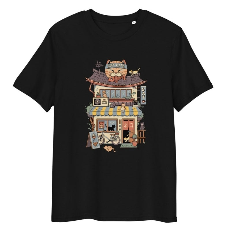 Japanese Tee Shirt - Neko Coffee