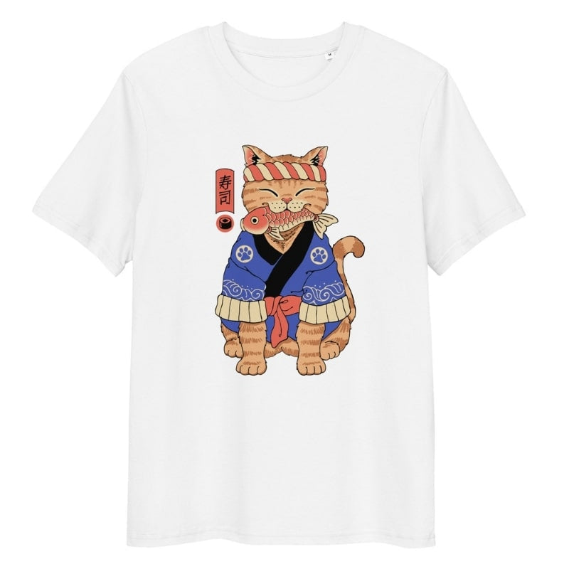 Japanese Tee Shirt - Neko Sushi Master