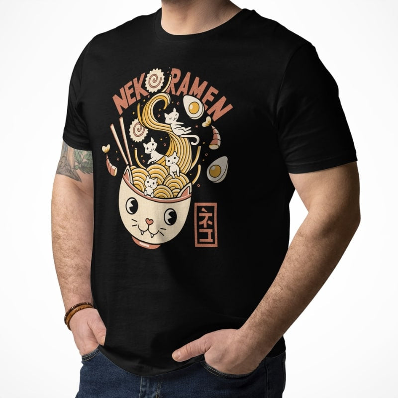 Japanese Tee Shirt - Neko Ramen