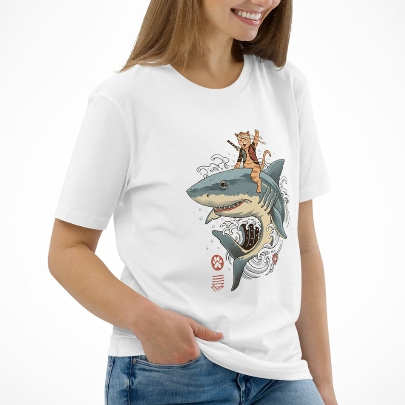 Japanese Tee Shirt - Neko Shark