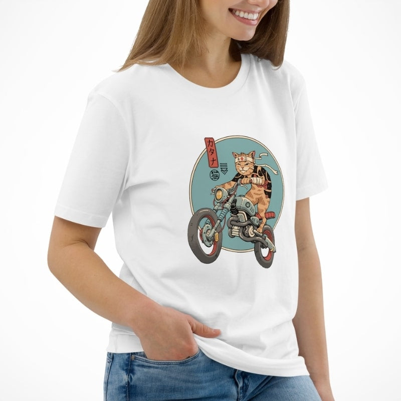 Japanese Tee Shirt - Neko Rider